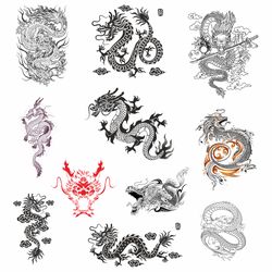 Dragon SVG, Fantasy Dragon SVG, Dragon Vector, Dragon Clipart, Dragon Silhouette, Dragon Head SVG
