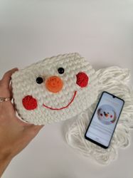 Crochet snowman basket pattern, DIY Christmas decor, Crochet Christmas gift pattern, Snowman pattern, Christmas DIY gift