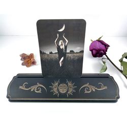 Tarot or oracle card holder, Tarot card stand, Affirmation card display, Witchy gifts