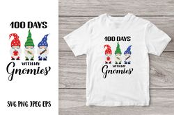 100 days with my Gnomies. 100th day of School. Teacher SVG