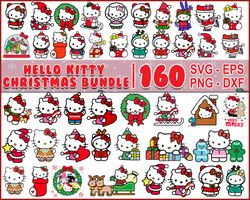 Christmas Cats Bundle Svg, Merry Christmas Svg, Santa Claus Svg, Cricut, Silhouette Cut File