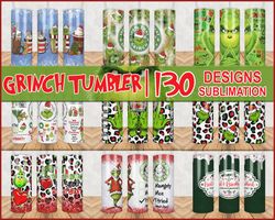 Grinch tumbler Designs Bundle PNG High Quality, Designs 20 oz sublimation, Bundle Design Template for Sublimation