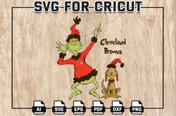 The Grinch Cleveland Football SVG, Grinch Cleveland Browns NFL Logo Svg, NFL Teams, Digital Download