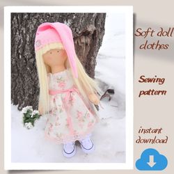 Rag doll sewing pattern -  Ragdoll with clothes - Doll sewing pattern – Doll clothes pattern – 12 inch doll pattern