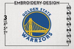 Golden State Warriors Embroidery Design, Golden State Warriors Logo NBA Embroidery files, Machine embroidery designs