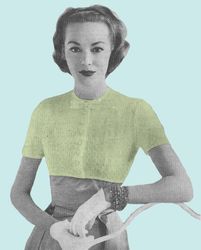 Vintage Knitting Pattern 164 Chic Bolero Women