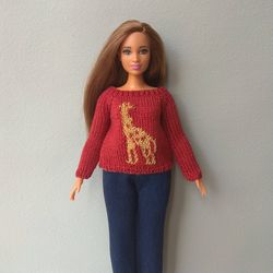 Barbie curvy clothes giraffe sweater