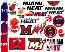 Big SVG Bundle, Digital Download, Miami Heat logo, Miami Heat svg, Miami Heat clipart, Miami Heat cricut