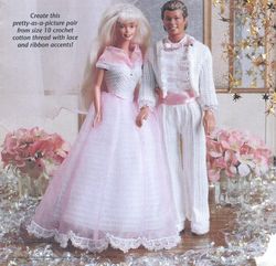 Digital | Vintage crochet patterns | Prom night of Barbie and Ken | Fashion doll dresses 11 1/2 | Girls toys | PDF