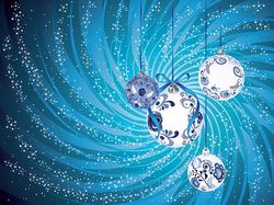 Decorative Blue Floral Christmas Ball