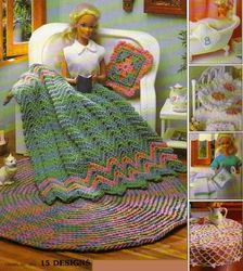 Digital | Crochet furniture for Barbie dolls | Crochet patterns | Vintage knitting | Toy for girls | PDF sample