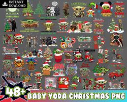 Christmas Baby Yoda Bundle png, Christmas Baby Yoda png, Baby Grogu, Instant Download, PNG,