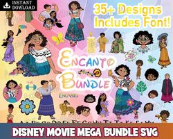 Princess SVG Bundle LAYERED Cricut Files, Encanto, Frozen, Moana, Ariel, Elsa, Stitch, Toy Story, Tangled, Pooh PNG File