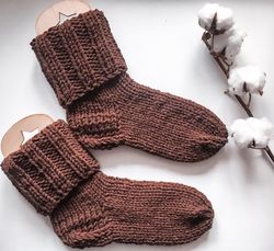 Handmade knitted socks