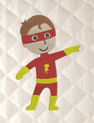 Flash boy hero embroidery design 3 Sizes -INSTANT D0WNL0AD