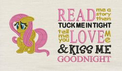 Fluttershy with Read Me A Story 2 designs reading pillow-INSTANT D0WNL0AD