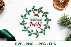 Christmas Party. Christmas decorations. Christmas Sign SVG