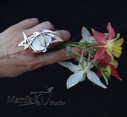 Dragon Eye Ring | Shadows of eternity | Handmade jewelry