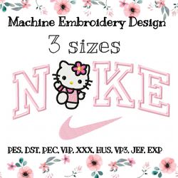 Hello Kitty  nike Embroidery Design