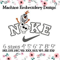 NIKE OLAF embroidery design