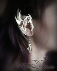 Dragon ear cuffs | Elven Jewelry | fantasy butterfly | Wings of the Dragon