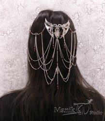 Wedding hair decoration | gothic dragons | dragon moth | fantasy jewelry
