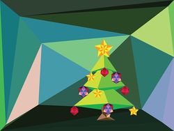 Green Polygonal Christmas Tree design