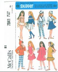 PDF Copy Sewing Patterns MC Calls 7841 Clothes for Skipper Dolls and litl Sister