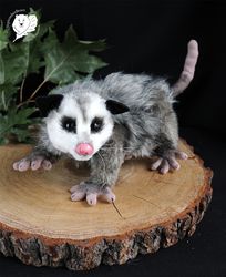 realistic toy possum Oliver pet portrait toy
