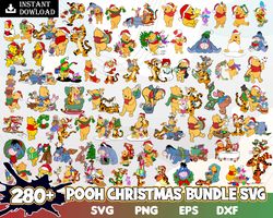 Winnie the Pooh SVG, Christmas svg, Piglet svg, Tigger svg, Eeyore svg, Winnie the Pooh Birthday, tshirt svg