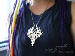 Pendant Phoenix | Handmade Jewelry | Symbols and runes | Fantasy phoenix