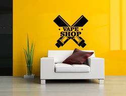 Vape Shop Stickers Emblem Logo Wall Sticker Vinyl Decal Mural Art Decor