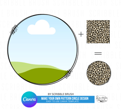 Add Your Own Pattern Canva Photo Frame Customisable Template