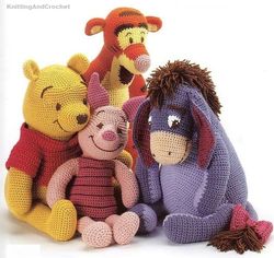 Digital | Crochet vintage toys | Winnie the Pooh and friends | Crochet animals | Toys for children | PDF template