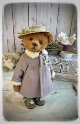 Collectible teddy bear/teddy bear handmade/teddy bear girl/limited edition/handmade plush toy/handmade gift