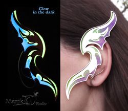 Stained elven Ear Cuff | Luminous Ear Cuff | Butterfly Fantasy jewelry | Glowin