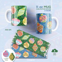 Retro Christmas 11oz Mug Sublimation Designs, Retro Style, PNG JPEG Digital Download