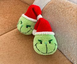 Crochet Grinch pattern Amigurumi Grinch pattern Christmas amigurumi decoration pattern Grinch squishmallow pattern