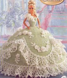 Digital | Vintage crochet pattern for Barbie dress | Crochet Patterns for 11-1/2" Dolls | Toys for Girls | PDF Template