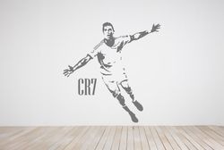 Football Sports, Football Stars, Cristiano Ronaldo Wall Sticker Vinyl Decal Mural Art Decor