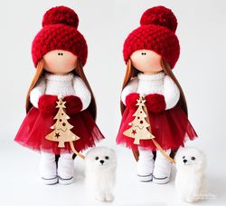 Handmade felted pet and handmade doll. Felted pet replica. Felted dogs. Felting.