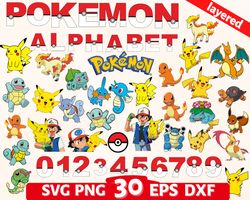 Big SVG Bundle, Digital Download, Pokemon Alphabet, Pokemon svg, Pokemon clipart, Pokemon cricut, Pokemon cut