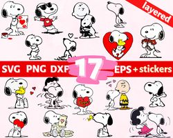 Digital Download, Snoopy Valentine's Day svg, Snoopy svg, Snoopy png, Snoopy clipart, Snoopy cricut, Peanuts svg