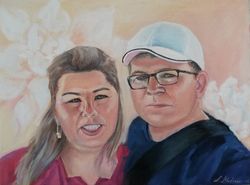 Custom family portrait, Wedding portrait, Canvas painting