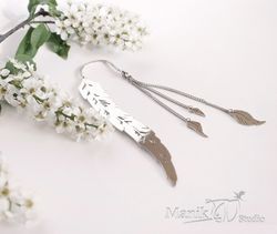 Bookmark for books | The crow's feather | jewelery bookmark | Griffin Feather