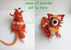 Fox bearded dragon costume, rat, hedgehog, ferret cosplay costume, cosplay pet
