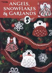 digital | vintage crochet pattern christmas pattern | crochet pattern angels snowflakes & garland | english pdf template