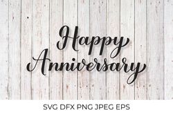 Happy Anniversary calligraphy lettering SVG