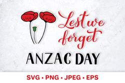 Lest we forget SVG. Anzac Day SVG