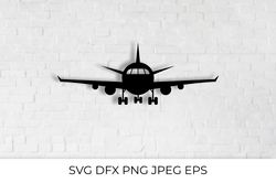 Airplane SVG cut file. Plane vector icon
